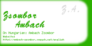 zsombor ambach business card